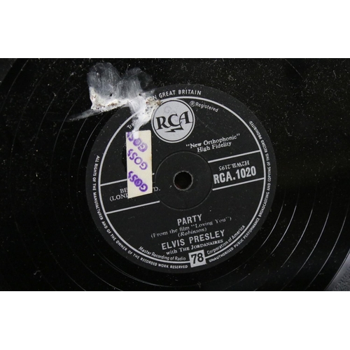 206 - Vinyl - Over 30 78s including Rock & Roll and Jazz featuring Bill Hayley & His Comets, Elvis Presley... 