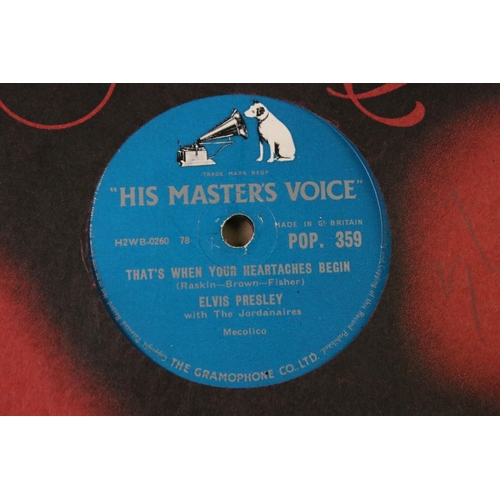 206 - Vinyl - Over 30 78s including Rock & Roll and Jazz featuring Bill Hayley & His Comets, Elvis Presley... 