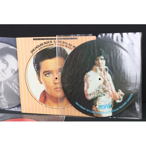 594 - Vinyl - 16 Elvis Presley picture disc LPs and one 10”.  Vg overall