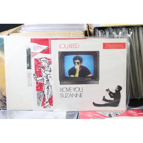 714 - Vinyl - Approximately 200 Rock and Pop 12” singles in 2 boxes to include: Japan, Lou Reed, Joy Divis... 