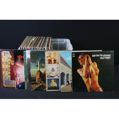 724 - Vinyl - Over 75 Rock & Pop LPs to include Iggy & The Stooges, Badfinger, ACDC, Pink Floyd x 3, Queen... 