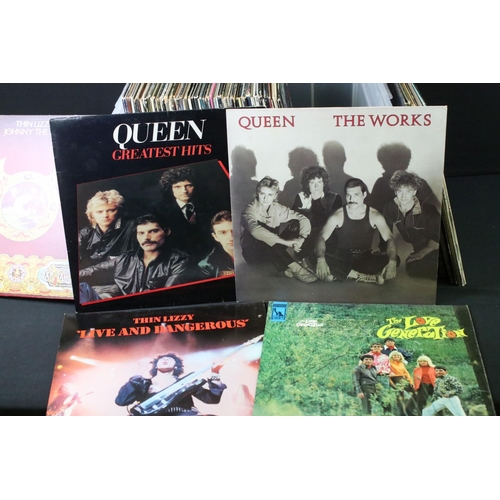 724 - Vinyl - Over 75 Rock & Pop LPs to include Iggy & The Stooges, Badfinger, ACDC, Pink Floyd x 3, Queen... 