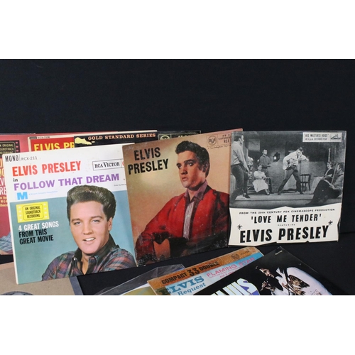 858 - Vinyl - 18 Elvis Presley singles and picture discs to include: Love Me Tender (Original UK EP), Elvi... 