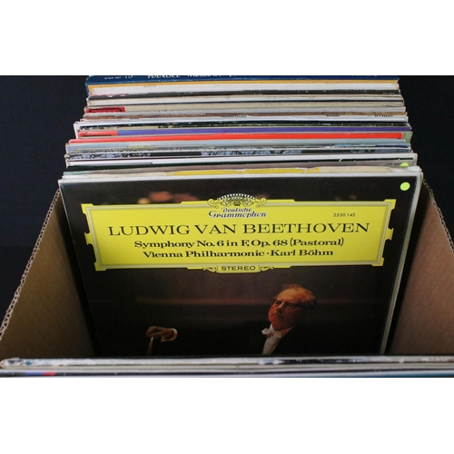 913 - Vinyl - Over 60 mainly classical LPs including box sets and Stereo examples.  At least Vg overall