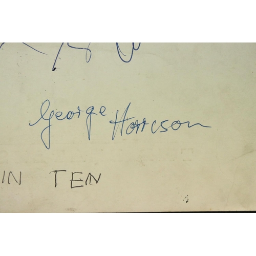 923 - Memorabilia - Full set of The Beatles autographs clearly signed to rear of a promotional postcard ci... 