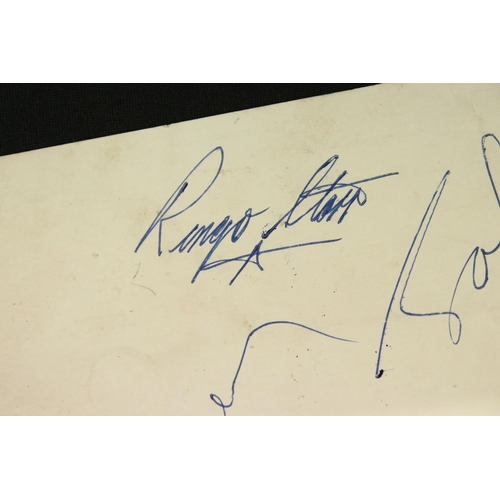 923 - Memorabilia - Full set of The Beatles autographs clearly signed to rear of a promotional postcard ci... 