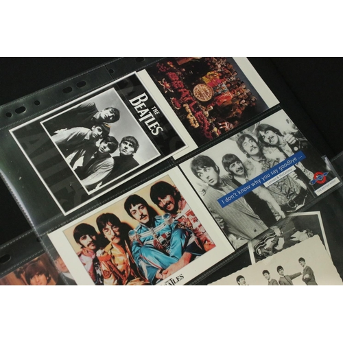 925 - Memorabilia - Portfolio of Beatles photographs from their early years, mostly black and white, postc... 