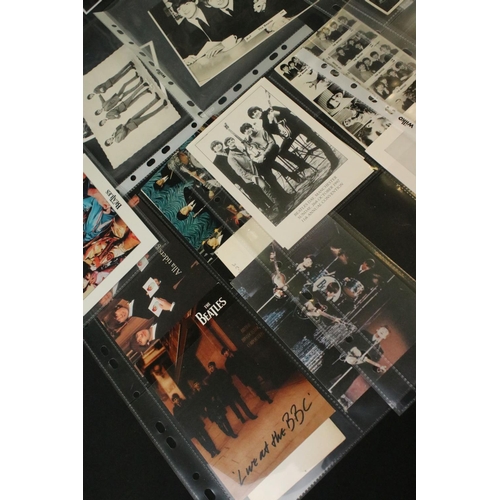 925 - Memorabilia - Portfolio of Beatles photographs from their early years, mostly black and white, postc... 