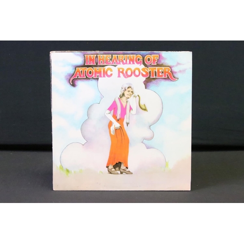 132 - Vinyl - 13 Prog / Psyche LPs to include Atomic Rooster In Hearing Of (Pegasus PEG1) Ex, Atomic Roost... 