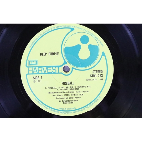 138 - Vinyl - 3 Deep Purple LPs to include The Book of Taliesyn (Harvest SHVL751) no EMI to label, Sold In... 