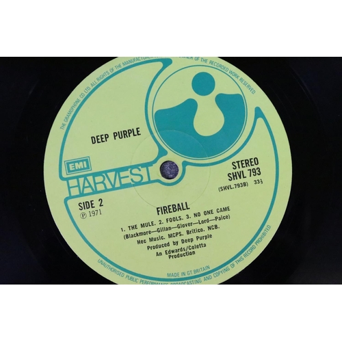 138 - Vinyl - 3 Deep Purple LPs to include The Book of Taliesyn (Harvest SHVL751) no EMI to label, Sold In... 