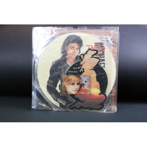 368 - Vinyl - 10 Rock & Pop picture discs / shaped discs to include: Michael Jackson - Bad (Album Picture ... 