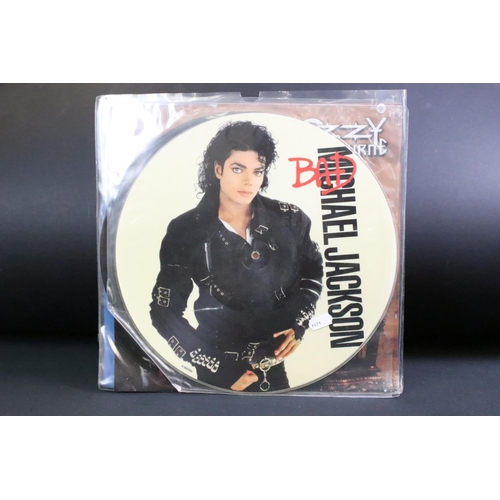 368 - Vinyl - 10 Rock & Pop picture discs / shaped discs to include: Michael Jackson - Bad (Album Picture ... 