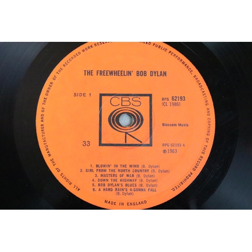 373 - Vinyl - Bob Dylan The Freewheelin' Bob Dylan on CBS Records BPG 62193.  Textured orange label with 3... 