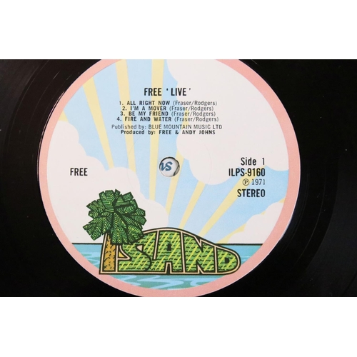 376 - Vinyl - 3 Free LPs to include Live (ILPS 9160 pink rim Island label), Free At Last (ILPS 9192 pink r... 