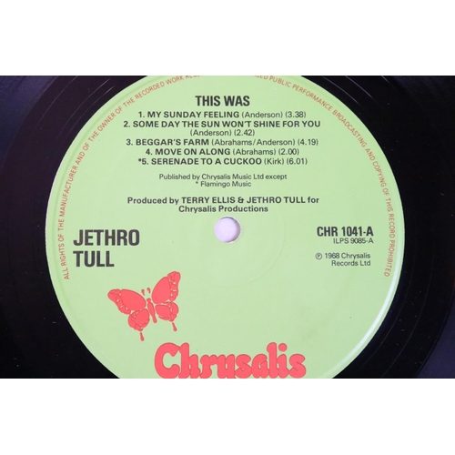 380 - Vinyl - 2 Jethro Tull LPs to include This Was (CHR 1041) green Chrysalis label, gatefold sleeve, and... 