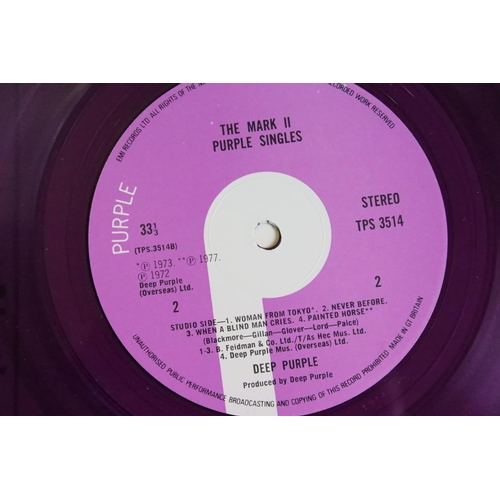 383 - Vinyl - Deep Purple The Mark Two Purple Singles (7PS 3514) stereo, purple vinyl.  Ex