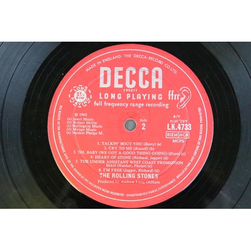 613 - Vinyl - 2 Rolling Stones LPs to include No.2 (LK 4661) red unboxed Decca label, Blind Man text, name... 