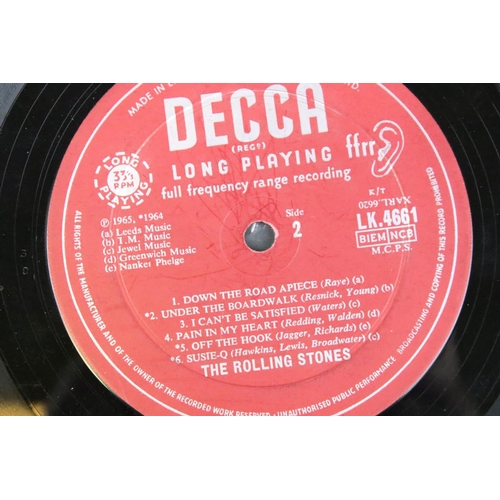 613 - Vinyl - 2 Rolling Stones LPs to include No.2 (LK 4661) red unboxed Decca label, Blind Man text, name... 