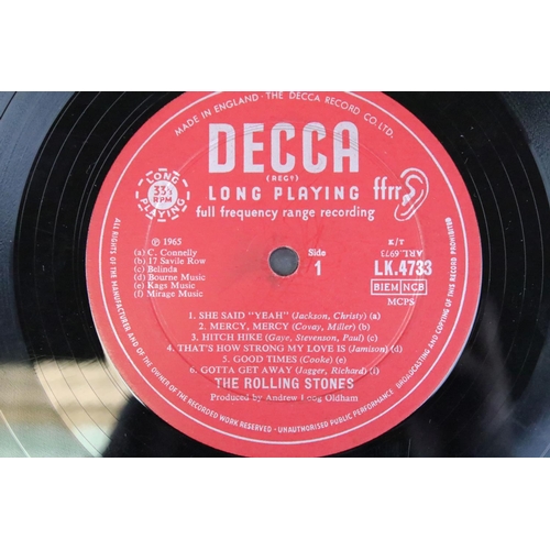 613 - Vinyl - 2 Rolling Stones LPs to include No.2 (LK 4661) red unboxed Decca label, Blind Man text, name... 