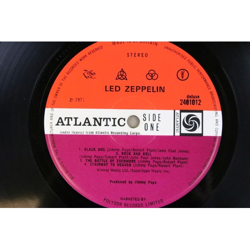 616 - Vinyl - 2 Led Zeppelin UK pressing LPs to include III (2401002 on label 240 1002 on sleeve), plum At... 