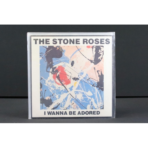 664 - Vinyl - 7 Stone Roses 12” singles Including 3 Demo Promos, to include: Fools Gold (UK 1989, ORE T DJ... 