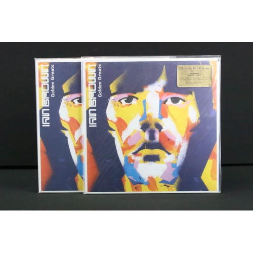 670 - Vinyl - 2 copies of Ian Brown – Golden Greats, Both UK 2016 Double Gold Vinyl albums, Gold stamped N... 