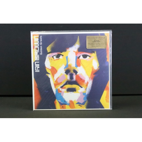 670 - Vinyl - 2 copies of Ian Brown – Golden Greats, Both UK 2016 Double Gold Vinyl albums, Gold stamped N... 