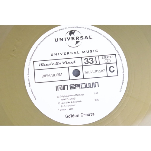 670 - Vinyl - 2 copies of Ian Brown – Golden Greats, Both UK 2016 Double Gold Vinyl albums, Gold stamped N... 