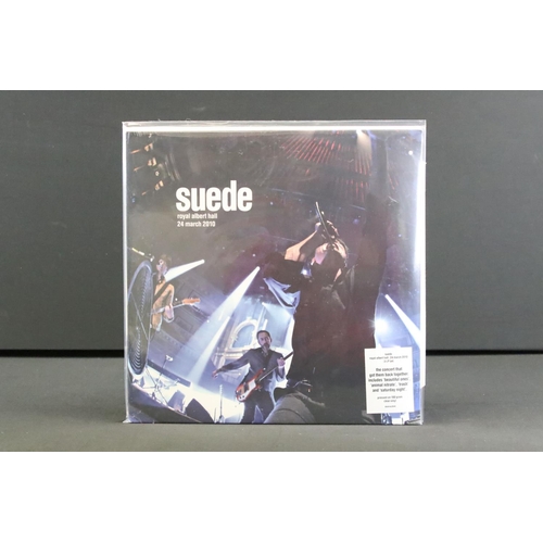 654 - Vinyl - 3 albums and 1 12” by Suede, to include: The Blue Hour (UK 2018 Double Blue Vinyl album, War... 