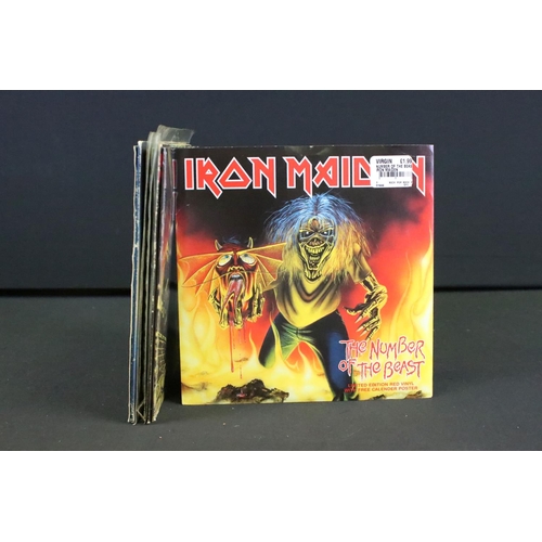 631 - Vinyl -  8 7” singles by Iron Maiden including Limited Editions, to include: The Number Of The Beast... 