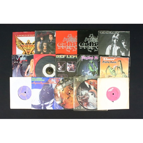 632 - Vinyl - 37 New Wave Of British Heavy Metal 7” singles and 2 Flexi Discs including Private Pressing a... 