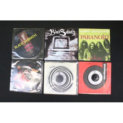 633 - Vinyl - 46 7” singles and 2 Flexi Discs by Heavy Rock / Classic Rock bands including Limited Edition... 