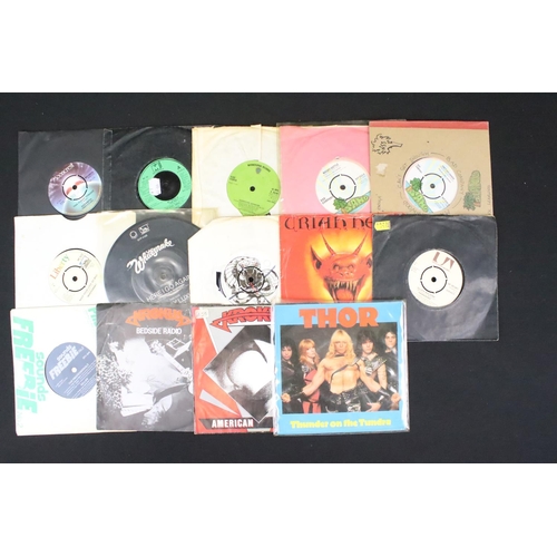 633 - Vinyl - 46 7” singles and 2 Flexi Discs by Heavy Rock / Classic Rock bands including Limited Edition... 