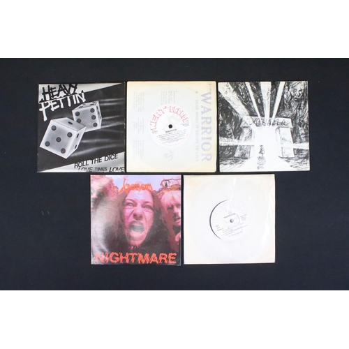 634 - Vinyl - 11 New Wave Of British Heavy Metal 7” singles on Neat Records to include: Tygers Of Pan Tang... 