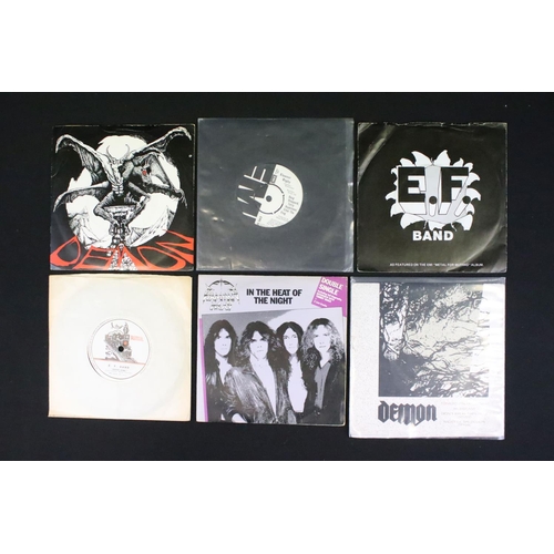 639 - Vinyl - 10 rare Heavy Metal / New Wave Of British Heavy Metal late 1970’s early 1980’s 7” singles in... 