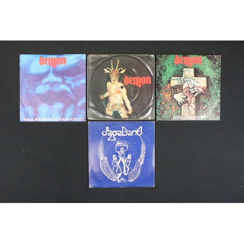 639 - Vinyl - 10 rare Heavy Metal / New Wave Of British Heavy Metal late 1970’s early 1980’s 7” singles in... 