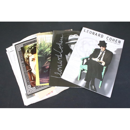 789 - Vinyl & Memorabilia - 6 Leonard Cohen LPs, 5 tour programmes (1974 x 2, 1976, 2008 with ticket, 2013... 