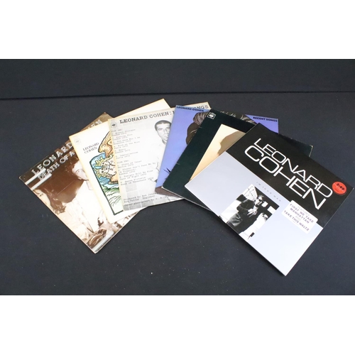 789 - Vinyl & Memorabilia - 6 Leonard Cohen LPs, 5 tour programmes (1974 x 2, 1976, 2008 with ticket, 2013... 