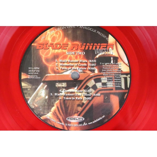 885 - Vinyl - Vangelis – Blade Runner, US 2013 limited edition red vinyl 180g, gatefold sleeve, Audio Fide... 