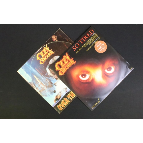 502 - Vinyl & Autograph - 8 Black Sabbath / Ozzy Osbourne UK 12” singles to include: Headless Cross (signe... 