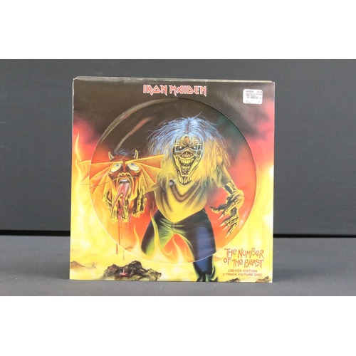 509 - Vinyl - 5 Picture Discs and one 12” by Iron Maiden and member to include: The Trooper (UK 1983 Shape... 