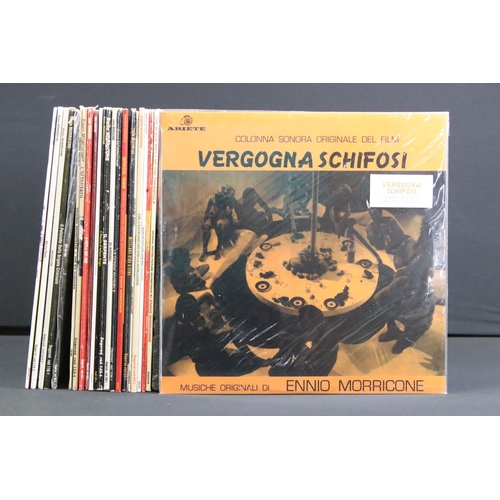 798 - Vinyl - Ennio Morricone / Soundtrack, 22 albums to include: Vergogna Schifosi (gold vinyl, VM LP 187... 