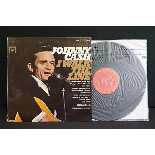 120 - Vinyl - 14 Johnny Cash LPs spanning his career featuring early pressings, and various labels to incl... 