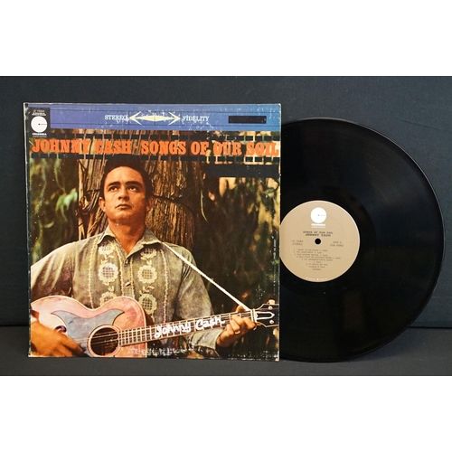 120 - Vinyl - 14 Johnny Cash LPs spanning his career featuring early pressings, and various labels to incl... 