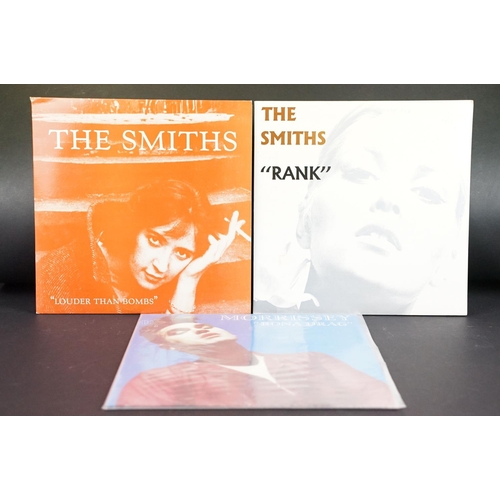 681 - Vinyl - 3 The Smiths / Morrissey LPs to include Rank (Rough 126), Louder Than Bombs (Rough 255), and... 