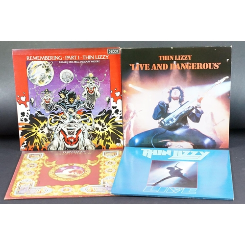 694 - Vinyl - 4 Thin Lizzy LPs to include Live And Dangerous, Johnny The Fox, Thin Lizzy Live, Remembering... 