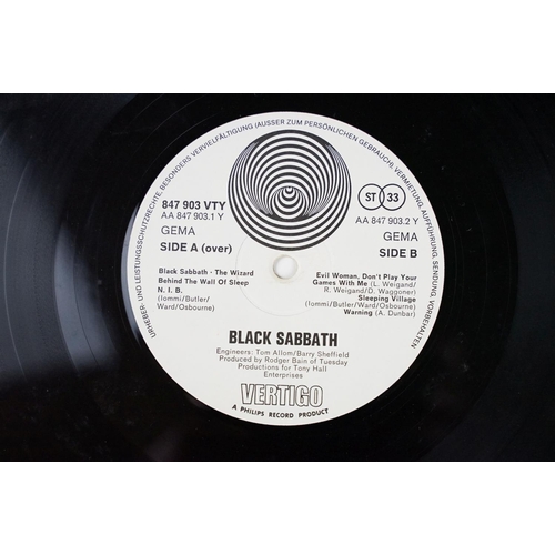 564 - Vinyl - Black Sabbath self titled (847 903 VTY) German pressing, large swirl label, 'a Philips recor... 