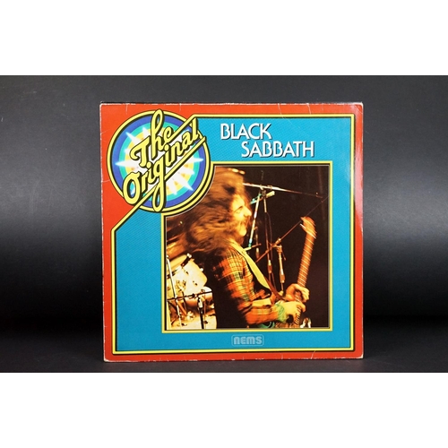 566 - Vinyl - 7 Black Sabbath LPs to include Self Titled (NEL 6002) sleeve has Dutch printer, We Sold Our ... 