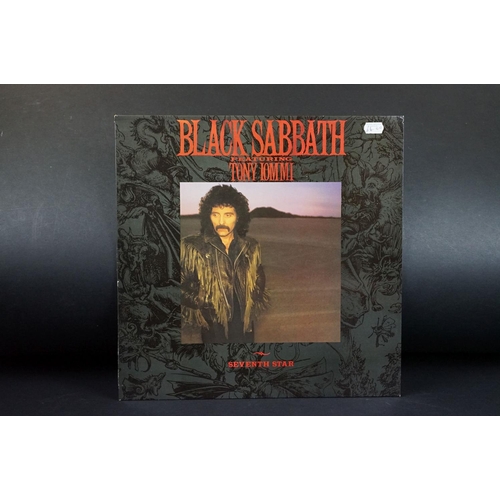 566 - Vinyl - 7 Black Sabbath LPs to include Self Titled (NEL 6002) sleeve has Dutch printer, We Sold Our ... 